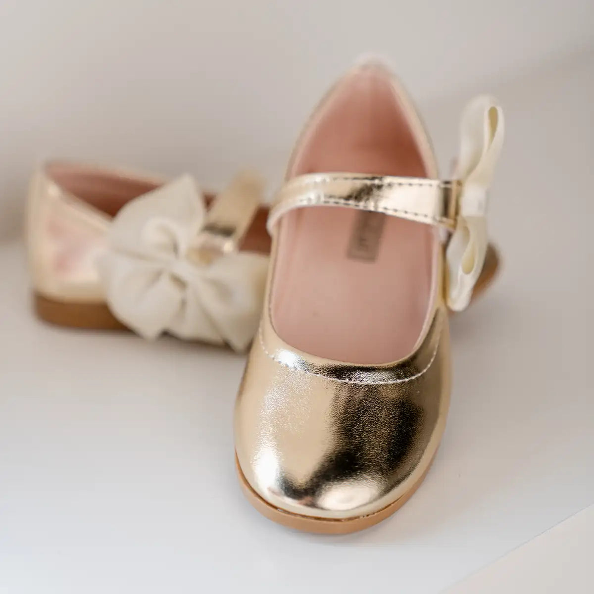 Golden Bow Shoes