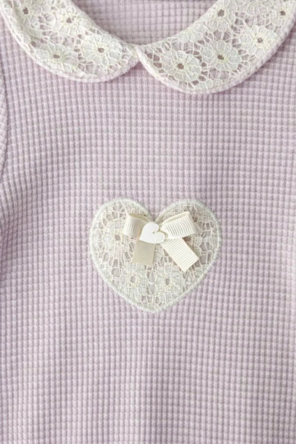 Lace Heart Baby Overall