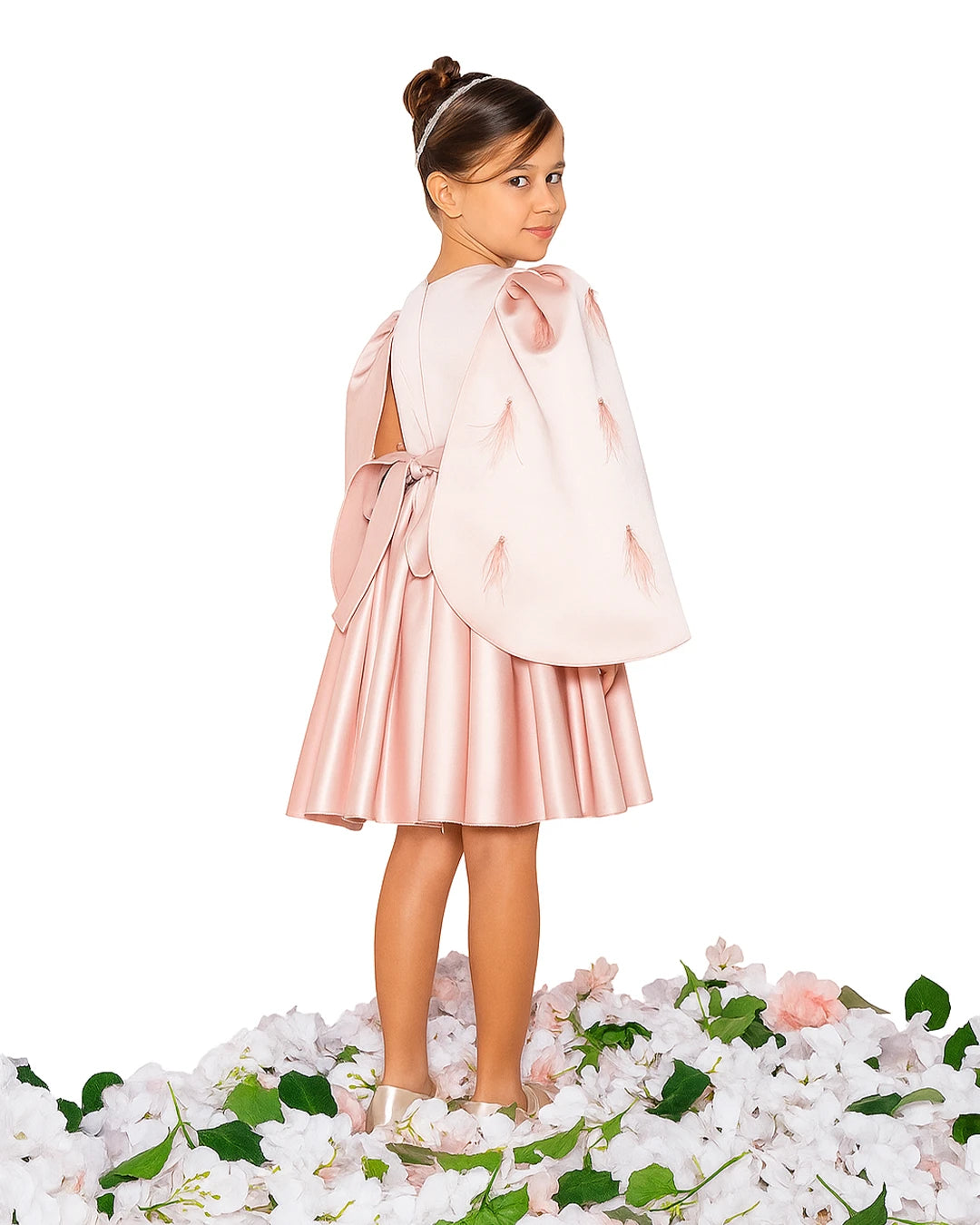 Shoulder Furr Dress