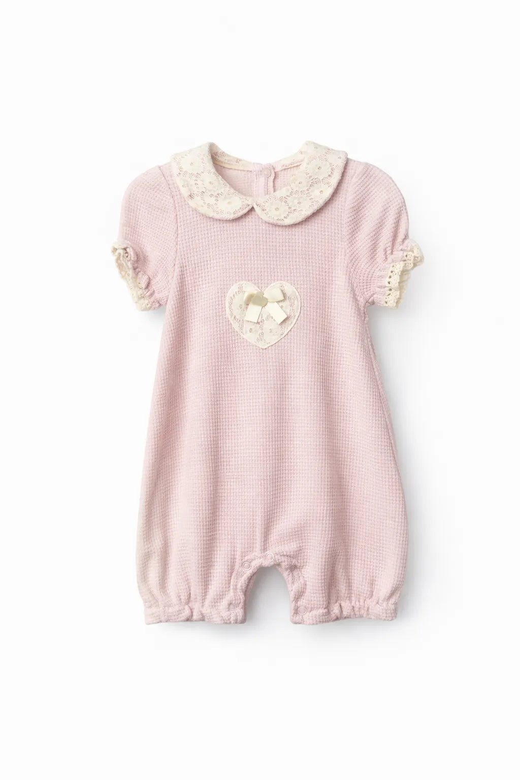 Lace Heart Baby Overall