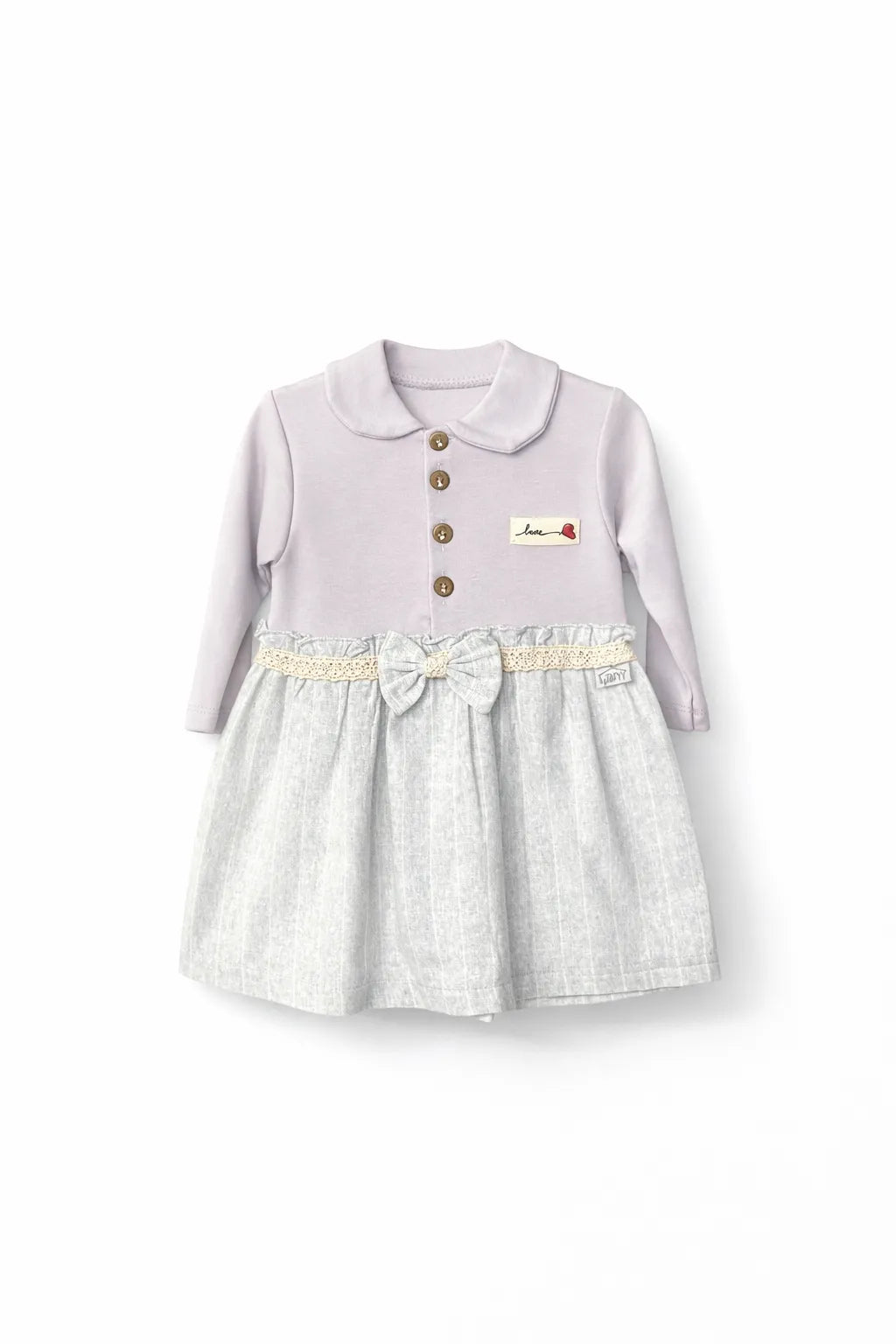 Baby girl, cotton long sleeve dress