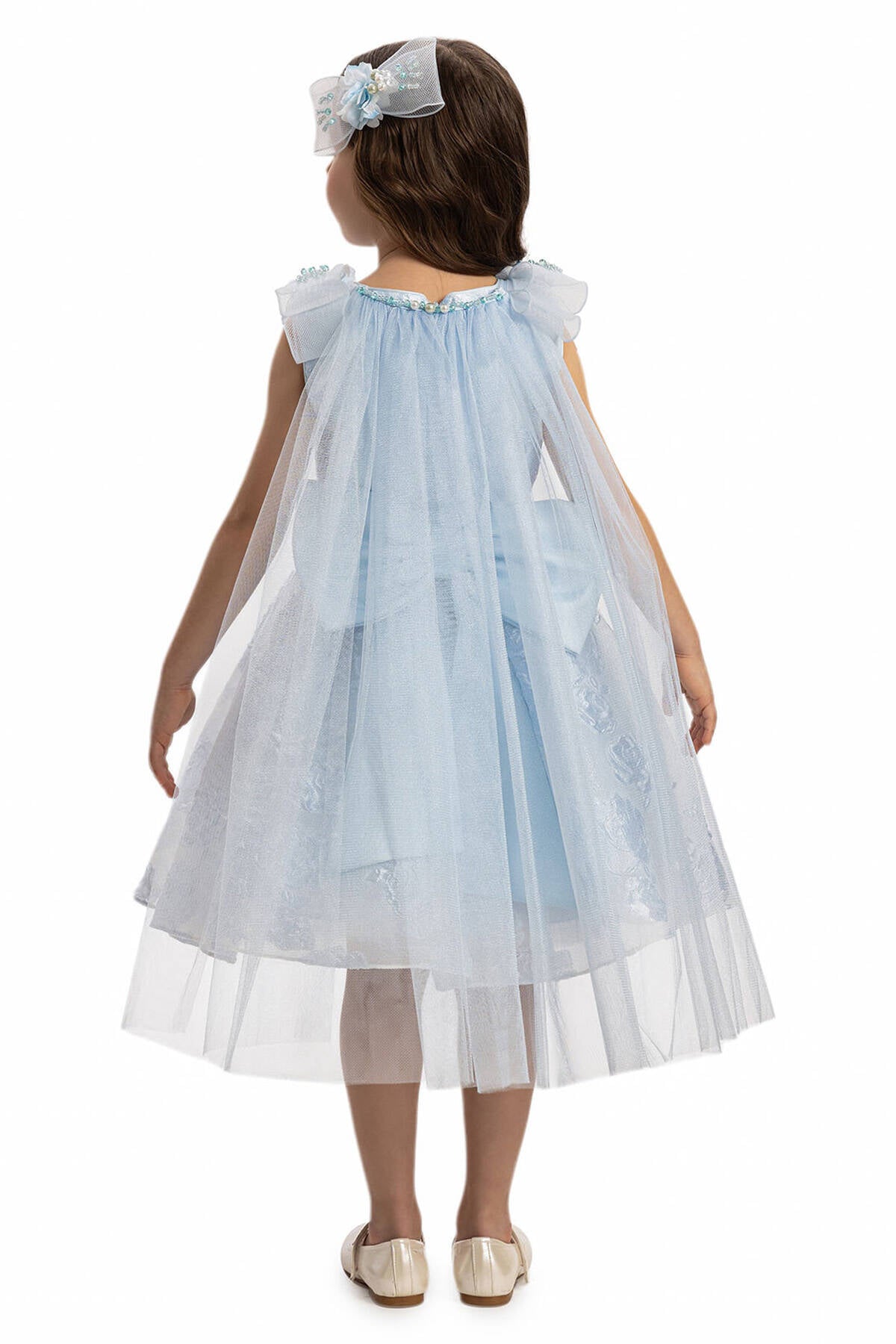 Blue wedding dress