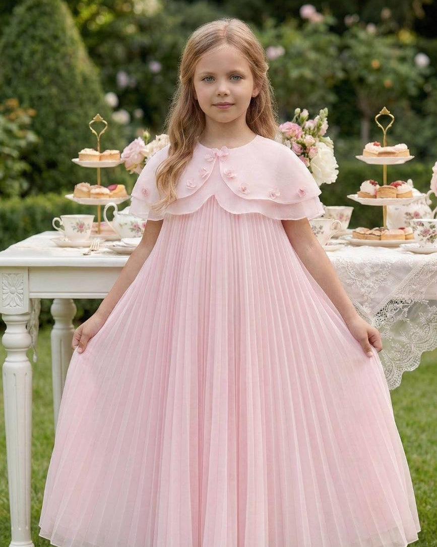 Soft Bloom Cape Dress