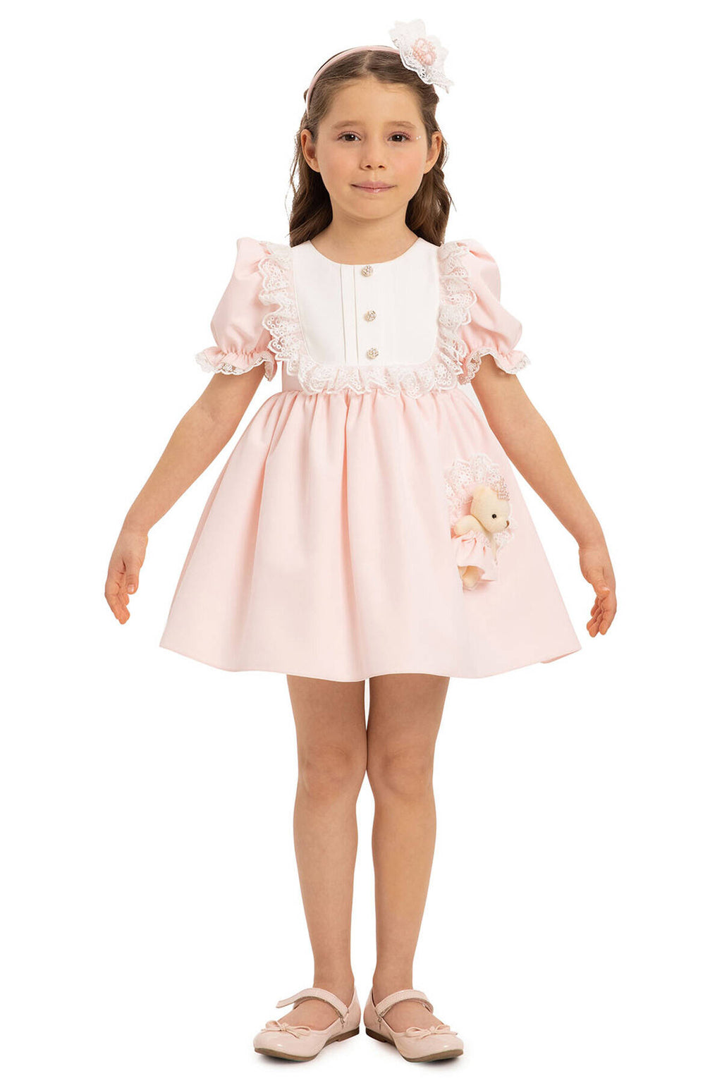 Teddy bow Baby Dress