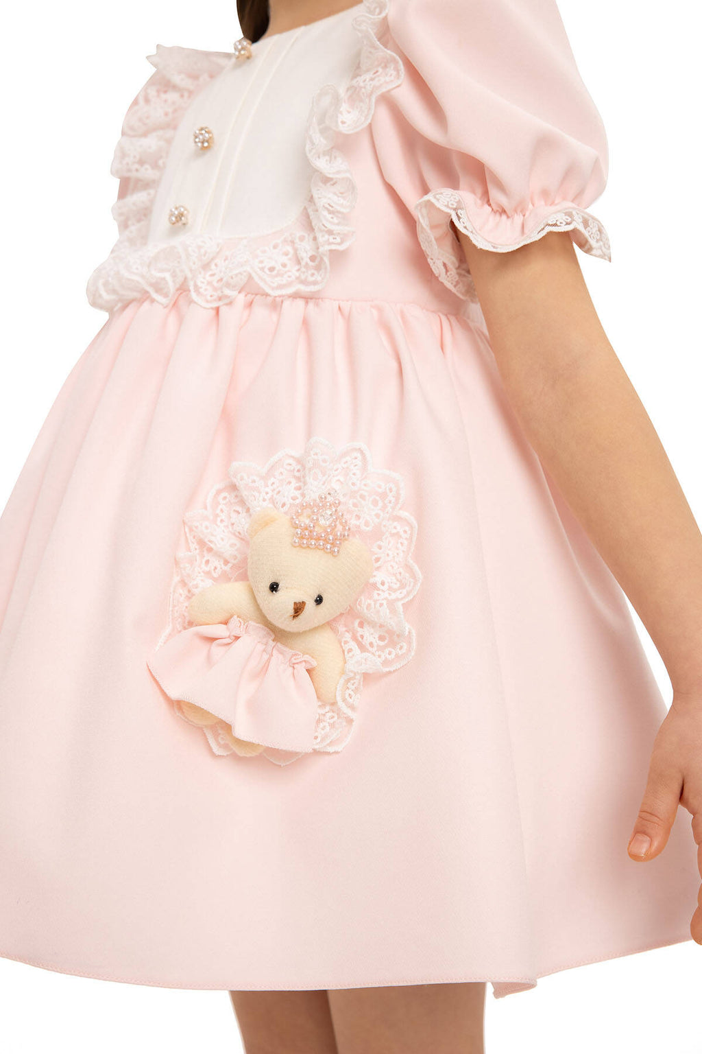 Teddy bow Baby Dress