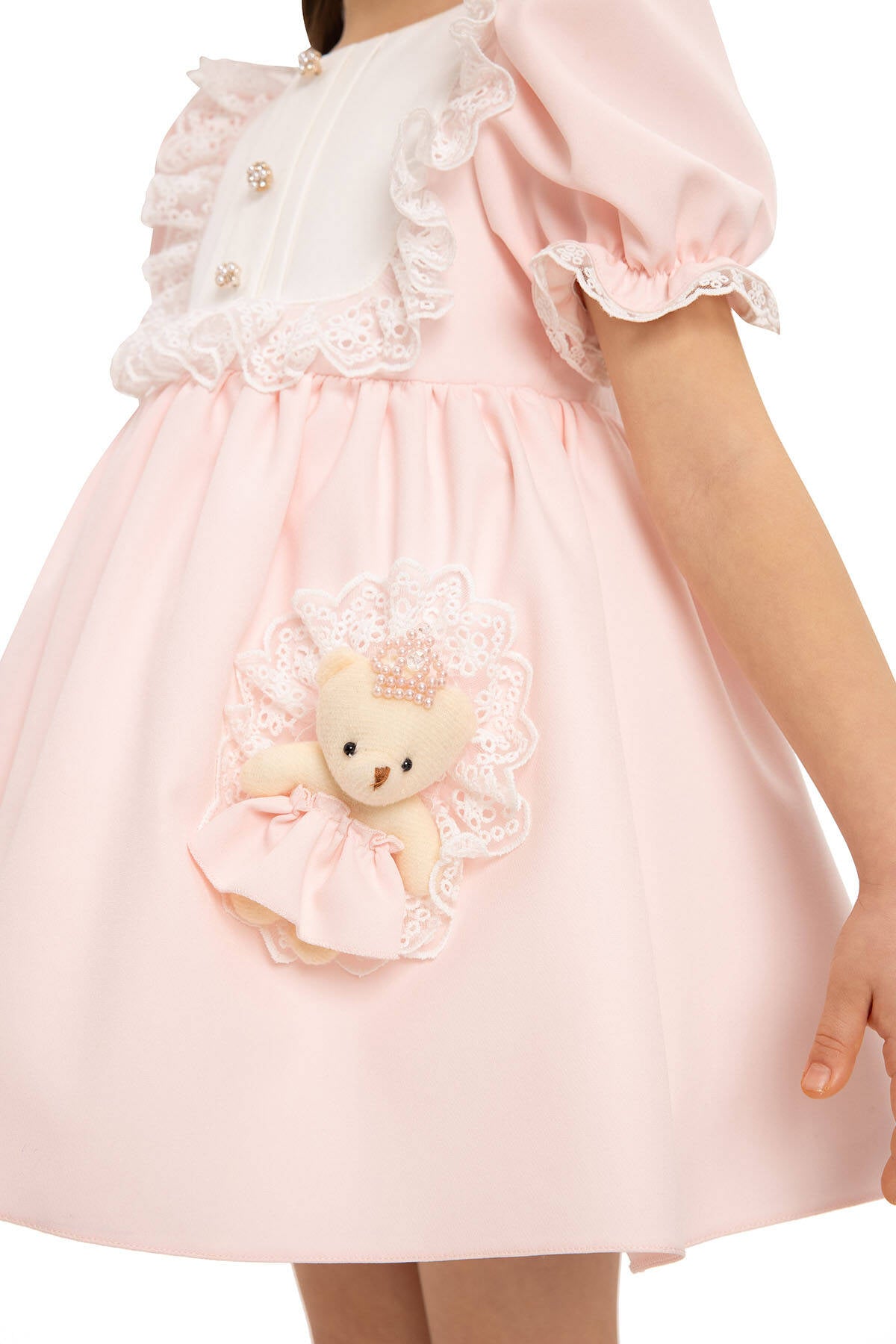 Teddy bow Baby Dress
